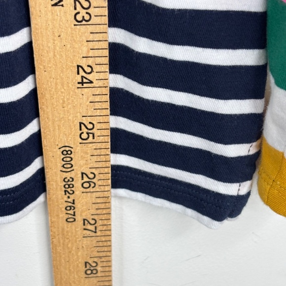 Boden Breton Long Sleeve T Shirt 13 Rainbow Cuff Tee Navy Stripe Nautical Preppy - Picture 8 of 11